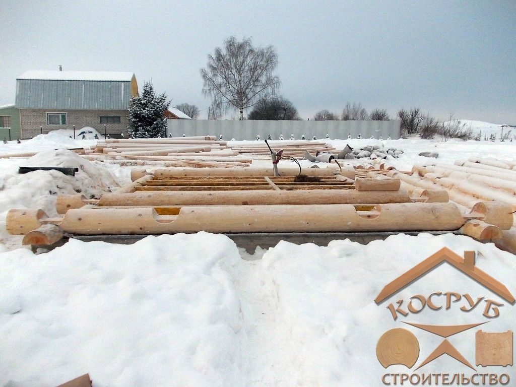 Дом из строганного бревна 1,5 этажа