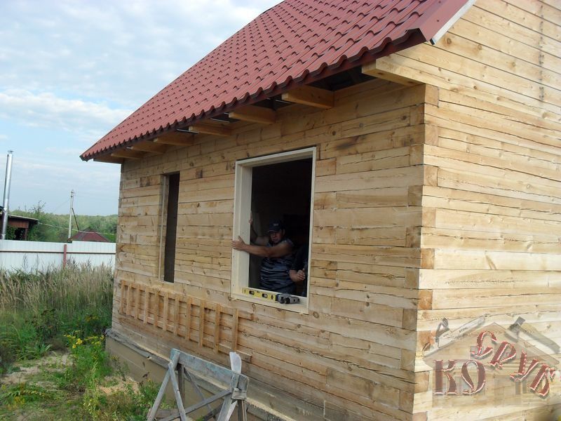 Дом из бруса под ключ с эркером