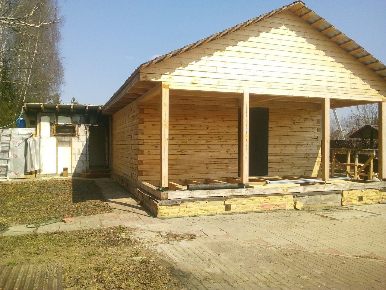 Дом и баня из бруса, Павлов-Посад, построен в осень 2017 г. отделка 2018-2019 г.