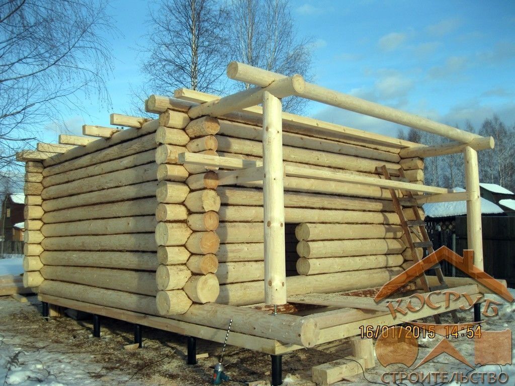 Баня из бревна 5х5