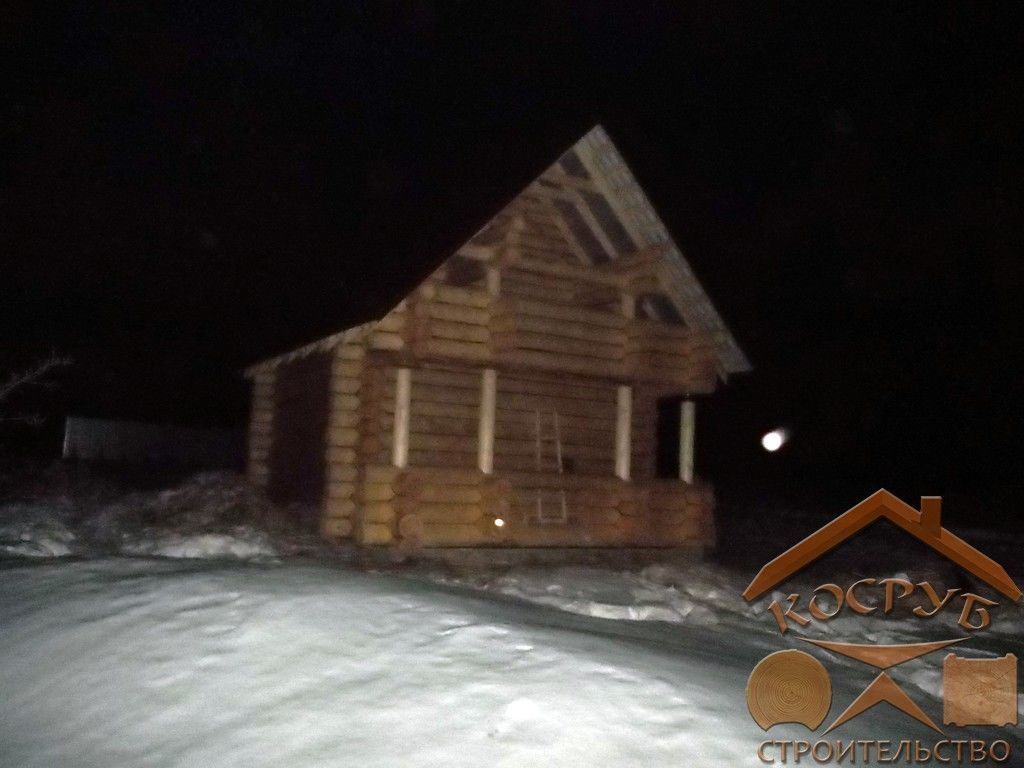 Дом из строганного бревна 1,5 этажа
