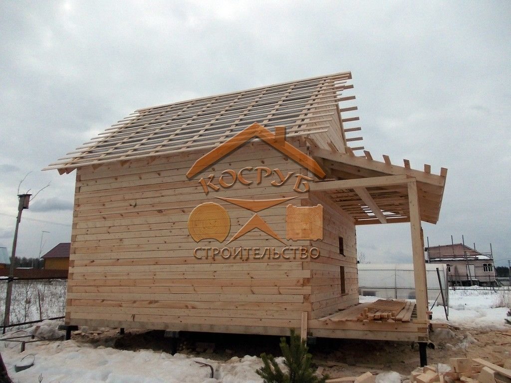 Одноэтажный дом из бруса 6х6