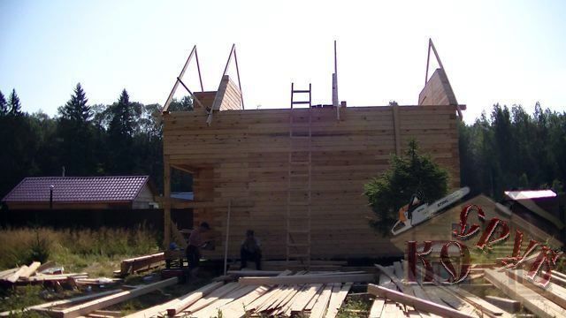 Строительство дома из профилированного бруса 8х8,5