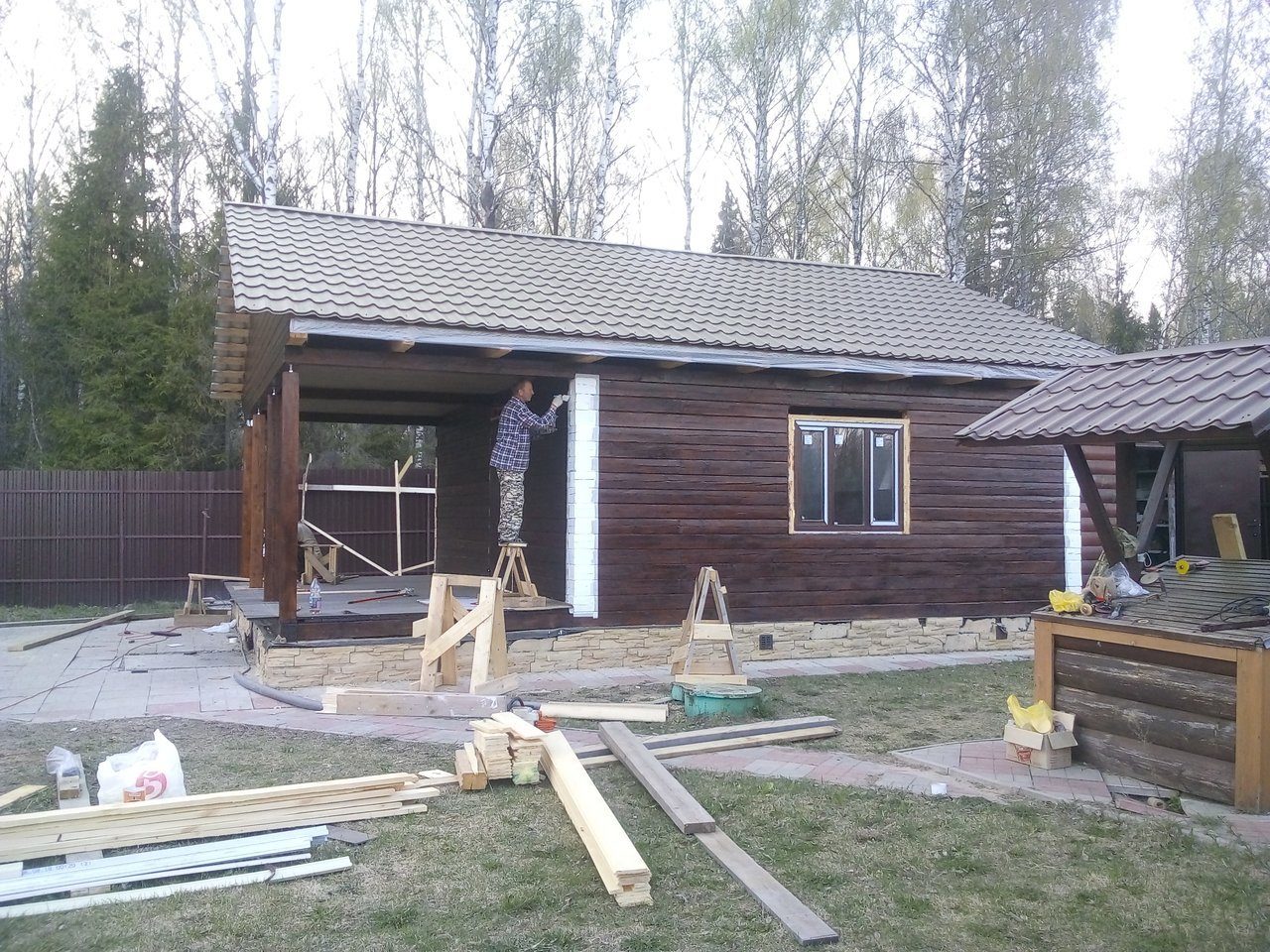 Дом и баня из бруса, Павлов-Посад, построен в осень 2017 г. отделка 2018-2019 г.