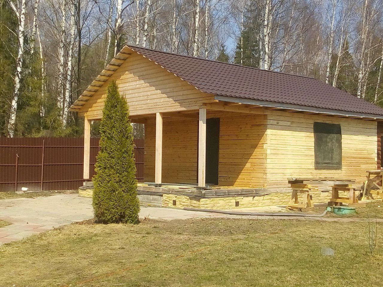 Дом и баня из бруса, Павлов-Посад, построен в осень 2017 г. отделка 2018-2019 г.
