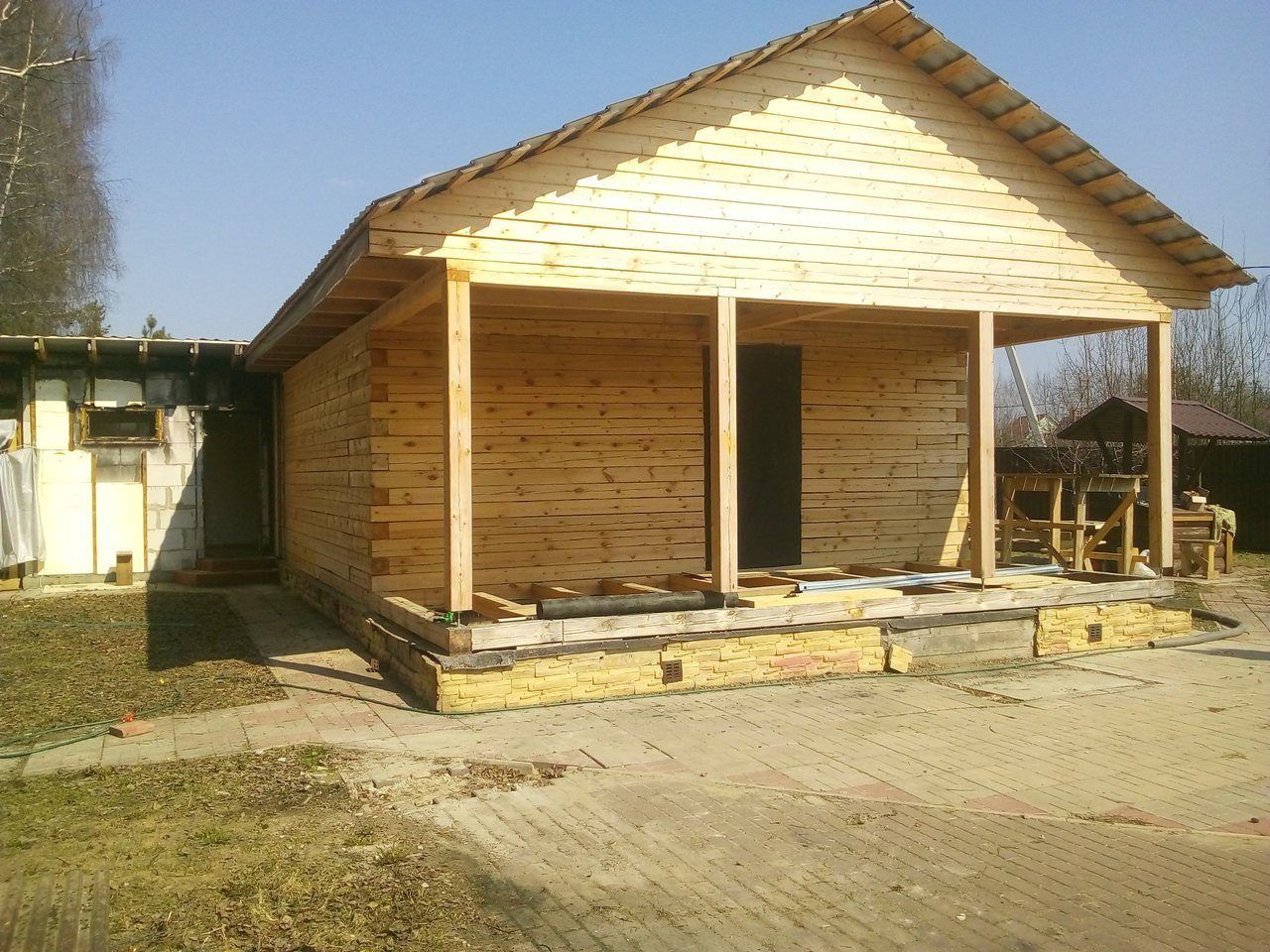 Дом и баня из бруса, Павлов-Посад, построен в осень 2017 г. отделка 2018-2019 г.