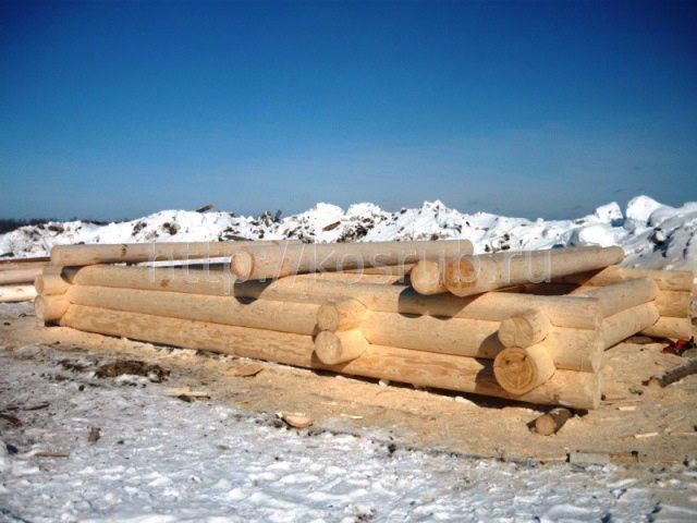 Строительство бани из бревна