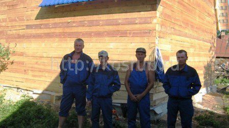 Дом из бруса c баней и бытовкой по проекту ДБ-37