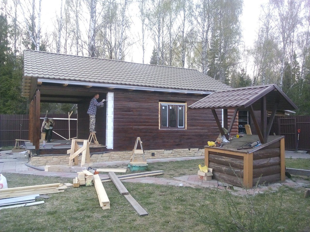 Дом и баня из бруса, Павлов-Посад, построен в осень 2017 г. отделка 2018-2019 г.