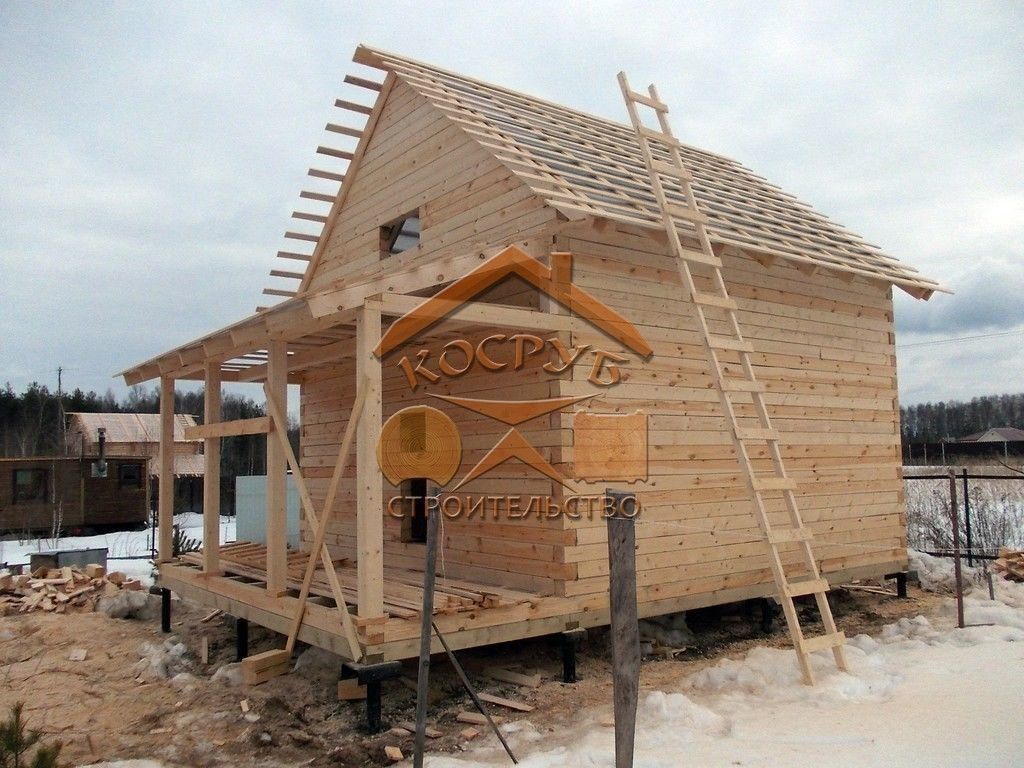 Одноэтажный дом из бруса 6х6