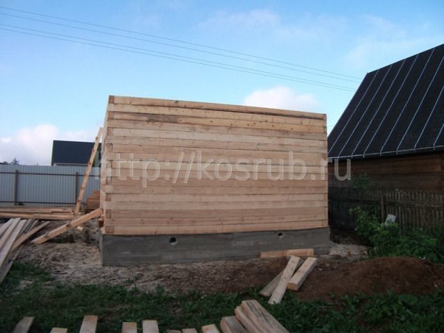 Строительство бани из бруса
