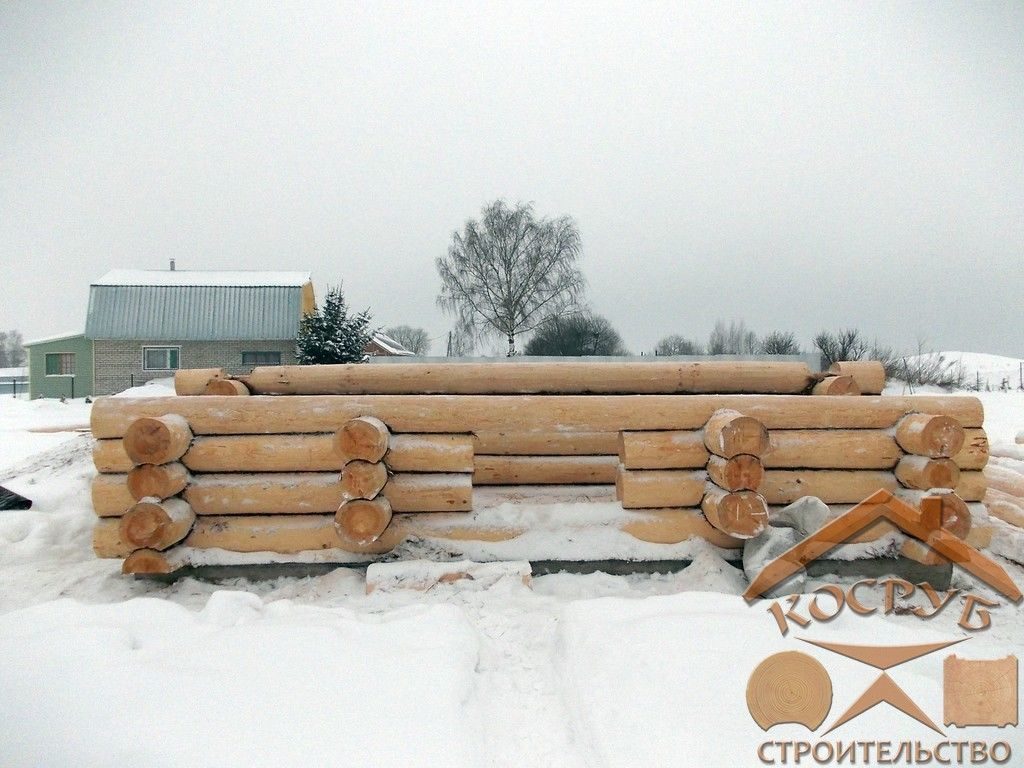 Дом из строганного бревна 1,5 этажа