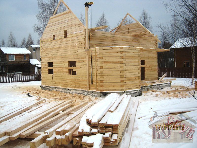 Строительство дома из бруса 8х9
