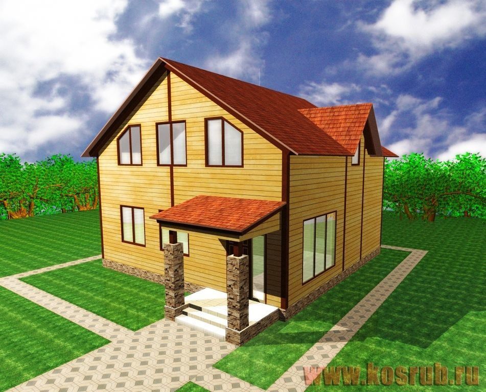 Дом из бруса  9х9. ДБ-12